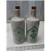 Image 1 : Lot of 2 whisky decanters (1 royal charted hudson's bay whisky bottle and 1 1989 saskatchwan rough r