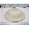 Image 1 : Large glass lamp/light fixture shade - 16.5"across x 4"H