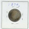 Image 2 : 1874 Canadian silver 25 cent coin