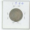 Image 2 : 1904 Canadian silver 25 cent coin