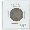 Image 1 : 1912 Canadian silver 25 cent coin