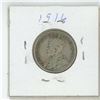 Image 2 : 1916 Canadian silver 25 cent coin