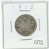 Image 1 : 1918 Canadian silver 25 cent coin