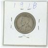 Image 2 : 1918 Canadian silver 25 cent coin