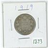 Image 1 : 1919 Canadian silver 25 cent coin