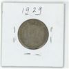 Image 2 : 1929 Canadian silver 25 cent coin