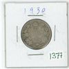 Image 1 : 1930 Canadian silver 25 cent coin
