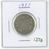 Image 1 : 1931 Canadian silver 25 cent coin