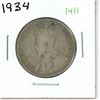 Image 1 : 1934 Canadian Silver Fifty Cent Coin