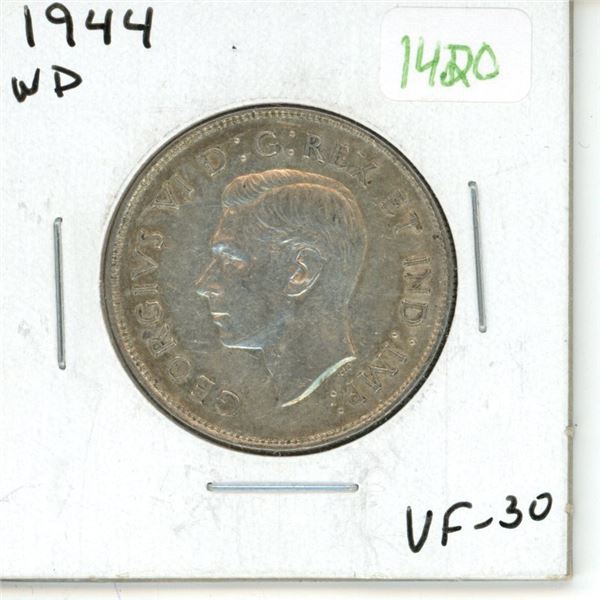 1944 Canadian Silver Fifty Cent Coin