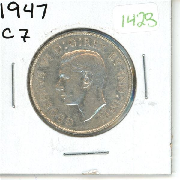 1947 Canadian Silver Fifty Cent Coin