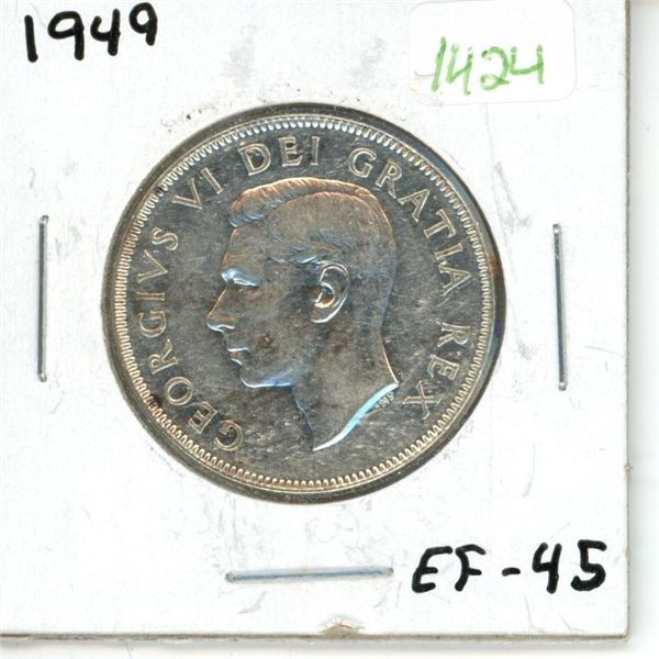 1949 Canadian Silver Fifty Cent Coin