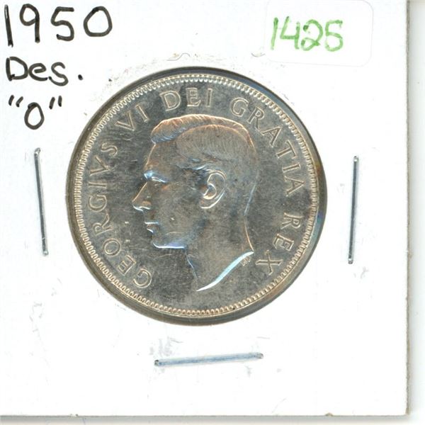 1950 Canadian Silver Fifty Cent Coin