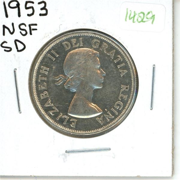1953 Canadian Silver Fifty Cent Coin