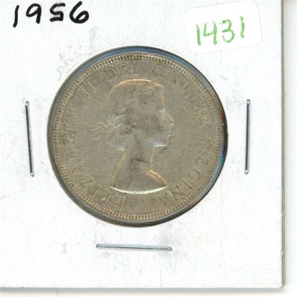 1956 Canadian Silver Fifty Cent Coin