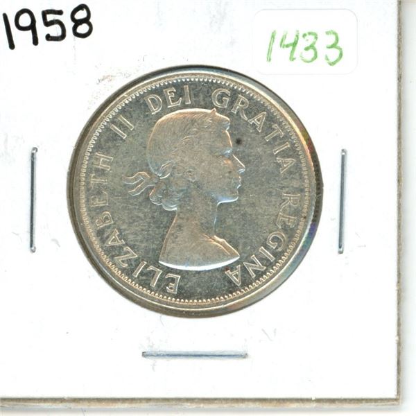 1958 Canadian Silver Fifty Cent Coin