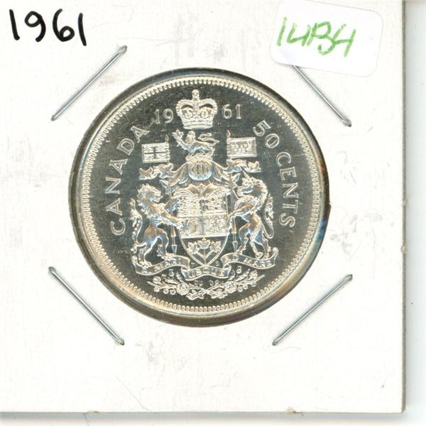 1961 Canadian Silver Fifty Cent Coin