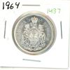Image 1 : 1964 Canadian Silver Fifty Cent Coin