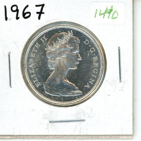 1967 Canadian Silver Fifty Cent Coin