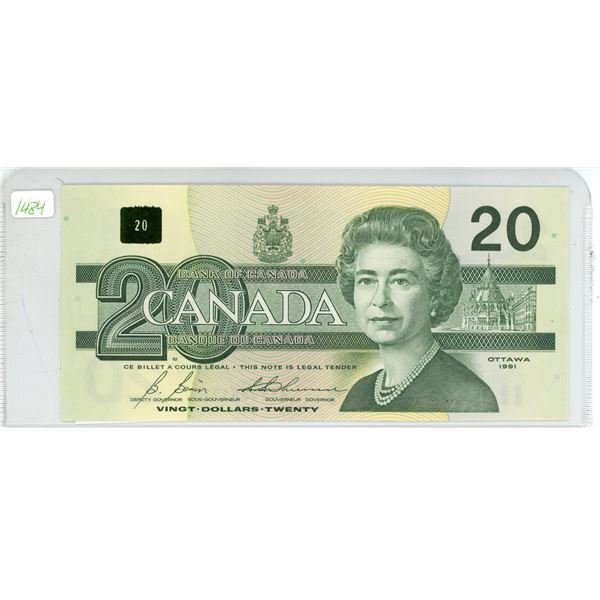 1991 Canadian 20 Dollar Bill, Bonin/Thiessen, ASM4681379