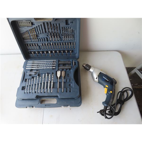 1/2" mastercraft hammer drill with bits