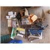 Image 1 : tote with drywall tools and mudding tools large lot