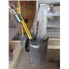 Image 1 : garbage can with tool extensions , poly scraper