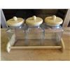 Image 1 : cookie jar with wooden rack