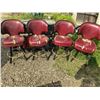 Image 1 : 4 red casino chairs
