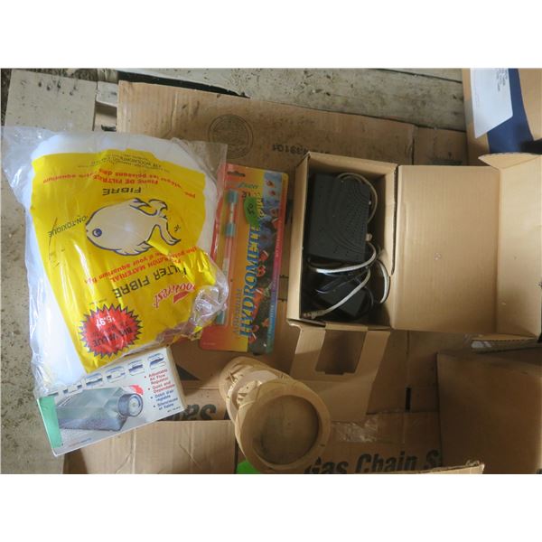 box of assorted items