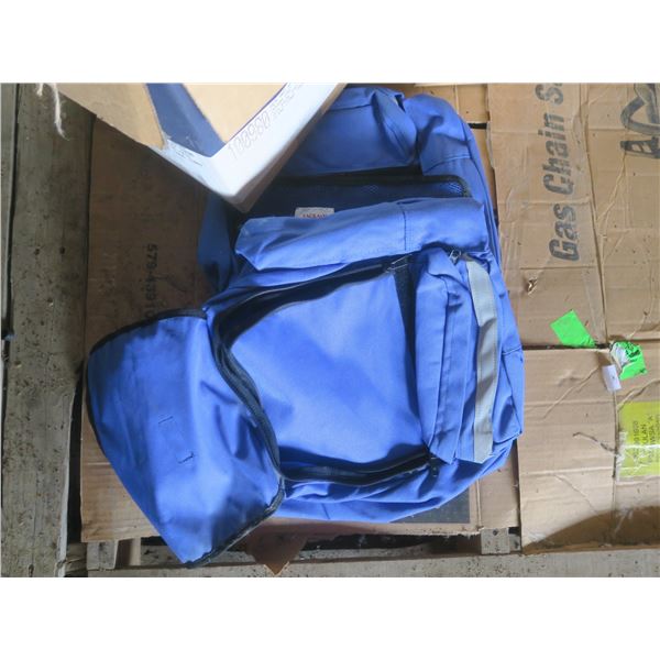 two bags and a box of potato sacks