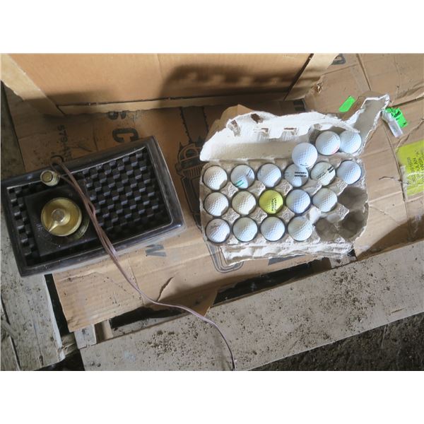 box of assorted items