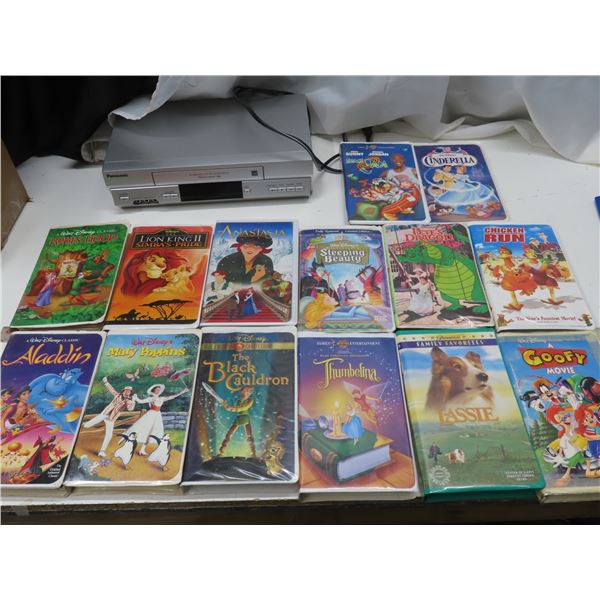 disney VHS and panasonic VCR