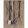 Image 1 : pitch fork , shovel , scraper