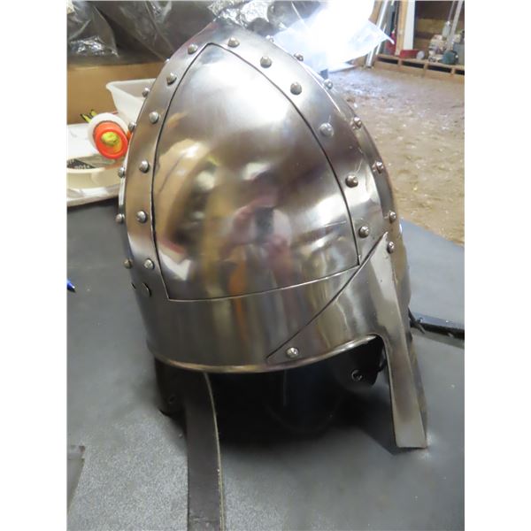reproduction steel viking helmet