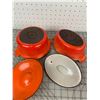 Image 4 : VINTAGE LE CREUSET CAST IRON CASSEROLE DISHES