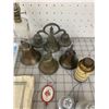 Image 4 : MISC LOT BRASS BELLS WOMAN MOTIF RAZOR HAND WARMER ETC