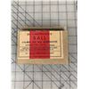 Image 1 : VINTAGE .30 CAL ST. LOUIS ORDNANCE PLANT BULLET BOX AND 2 BULLETS