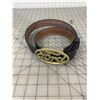 Image 1 : VINTAGE FORD BELT BUCKLE AND LEATHER BELT