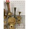 Image 3 : VINTAGE BRASS VASES AND CANDLE HOLDERS