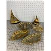 Image 1 : BRASS LOT ASHTRAYS SAIL BOATS ETC