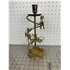 Image 1 : VINTAGE BRASS REINDEER AND SLED CANDLE HOLDER
