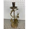 Image 2 : VINTAGE BRASS REINDEER AND SLED CANDLE HOLDER