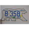 Image 1 : N.W.T. license plate