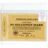 Image 1 : Germany – Notgeld (Necessity Money). Frankfurt am Main. 20 Million Mark. EF.