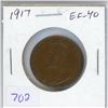 Image 1 : 1917 Canadian Large Cent. 8 pearls. Issued during World War I. EF-40.