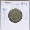 Image 1 : 1909 Canadian Silver 25 Cents. G-4.
