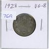 Image 1 : 1928 Canadian Silver 25 Cents. VG-8.