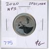 Image 1 : 2020 NPS Canadian 25 Cents. Nickel Plated Steel. Specimen.