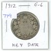 Image 1 : 1912 Canadian Silver 50 cents. G-6. Key Date. Mintage of 285,867.